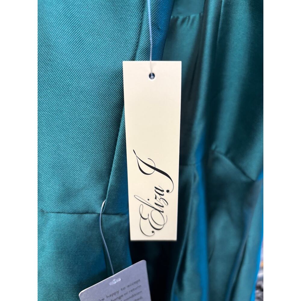 Eliza J Women's Emerald Green Beaded-Bodice Pleated High-Low Gown NWT Size 6 - Picture 4 of 8